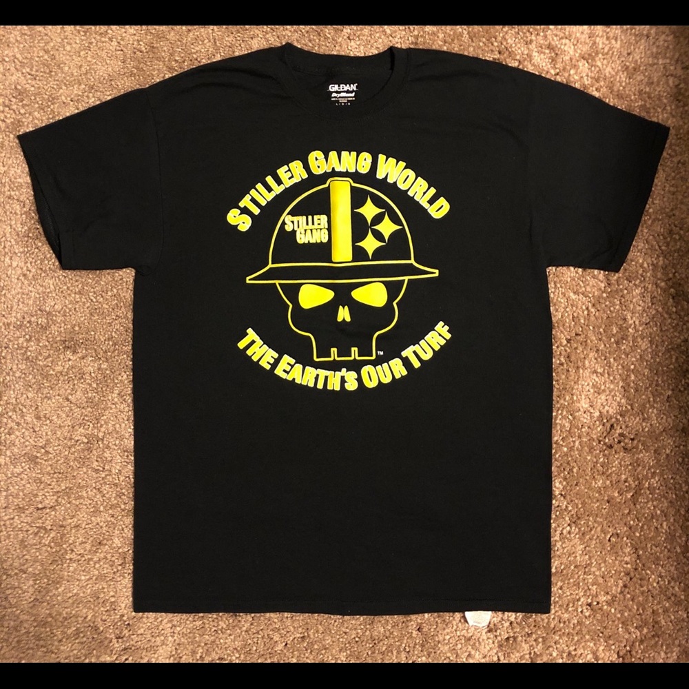 Pittsburgh Steelers Black Stiller Gang Tee, Sz L